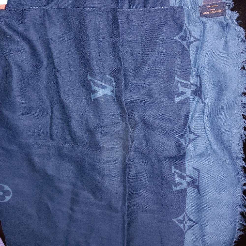 Louis Vuitton Navy Monogram Shawl